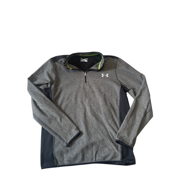 Under Armour Other - Under Armour Boys Size Youth Medium Gray Loose Fit 1/4 Zip Pullover Top